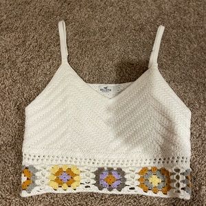 hollister crochet tank